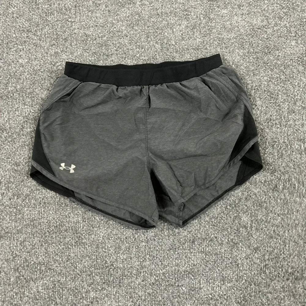 Under Armour Shorts Womens Size Small Gray Heatgear Loose Fit Athletic Running